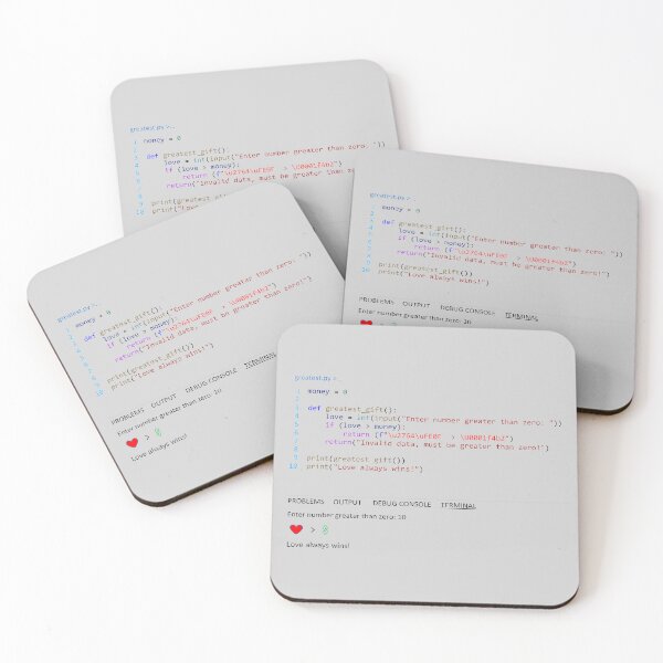 Item preview, Funny Python Code, Light Gray background designed and sold by DeeDeee1970.