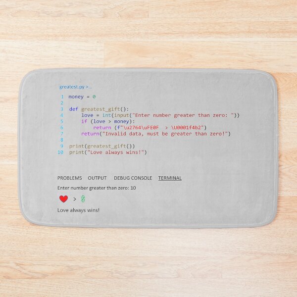 Item preview, Funny Python Code, Light Gray background designed and sold by DeeDeee1970.