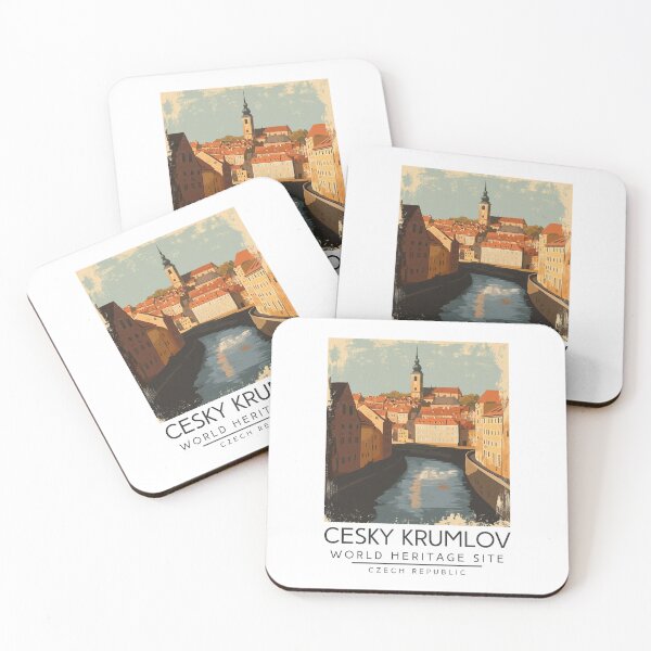 Item preview, A Vintage Travel Poster of Cesky Krumlov - Czech Republic designed and sold by GoodOldVintage.
