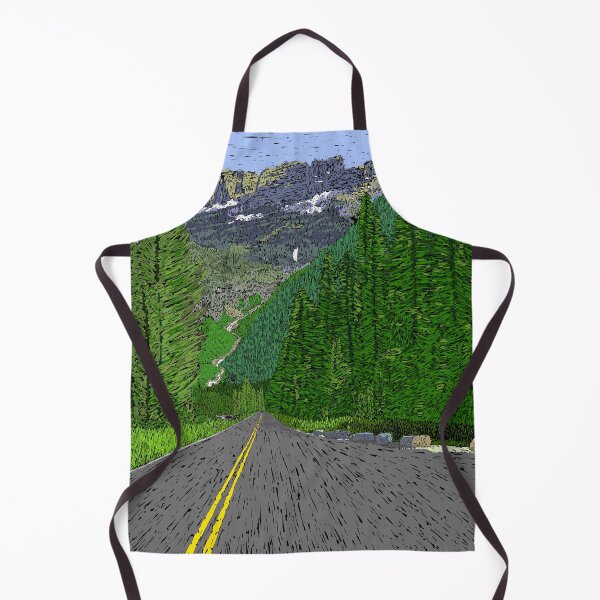 Artikelvorschau, Glacier Nationalpark Landschaft handgezeichnete Pinselstriche Post Impressionismus entworfen und verkauft von ArtNoveltee.
