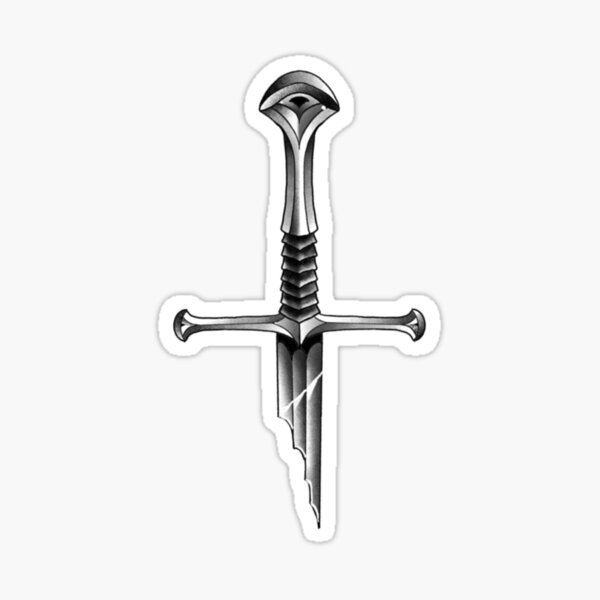 Narsil Leaves Of Lorien Tattoo Sword Of Narsil Fellowship Inspired