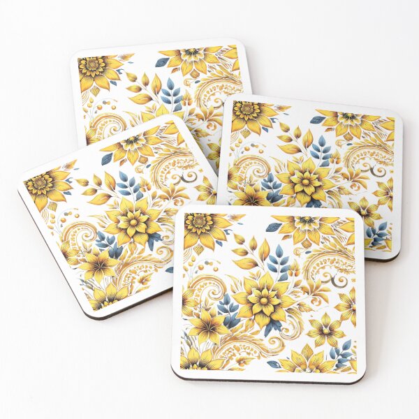 Item preview, Yellow Flower Patterns designed and sold by AllYoursShop.