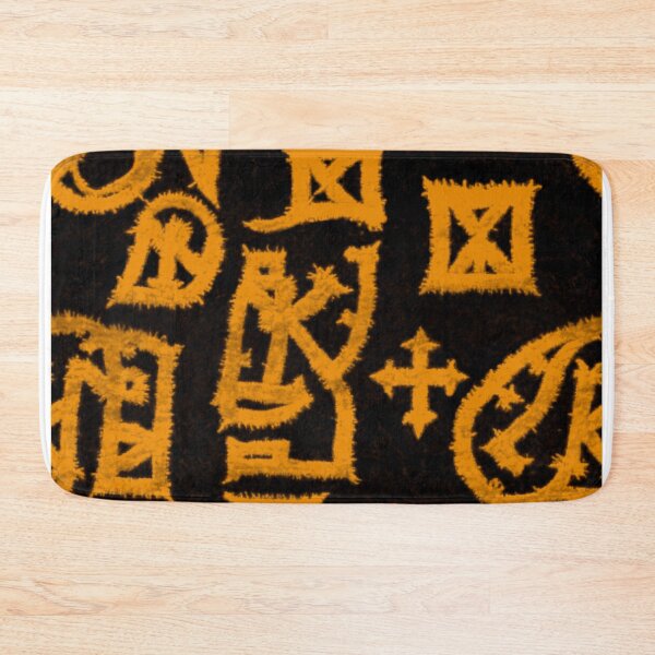 Item preview, Witchcraft texture with magic symbols (black and gold) designed and sold by Alba Forjanívea.