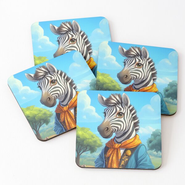 Item preview, Charming Zebra in Dapper Outfit with Scenic Background designed and sold by Artessie.