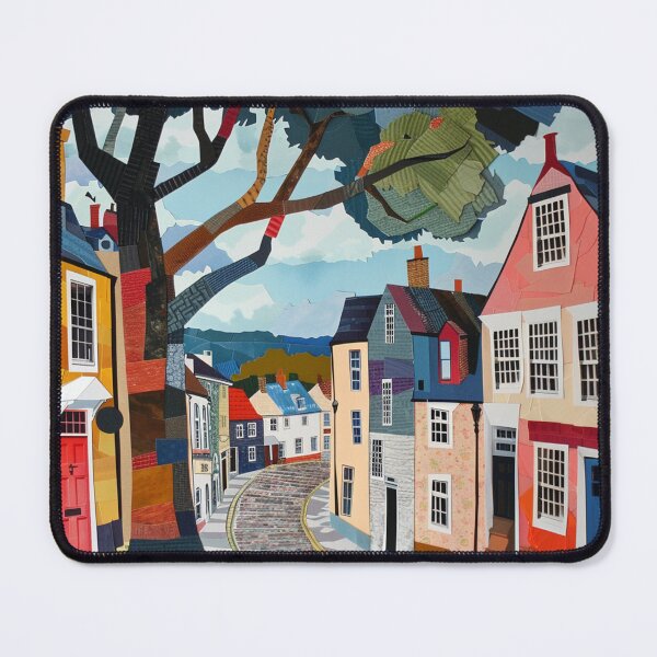 Item preview, Cut Paper Townscape Digital Collage designed and sold by zolarche.