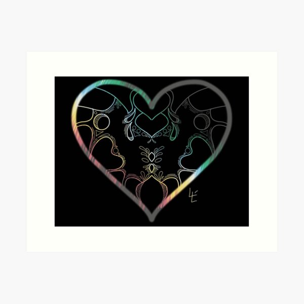 Vista previa del artículo con la obra «Corazón en espiral con discapacidad», diseñado y vendido por ColorfullBlobs.