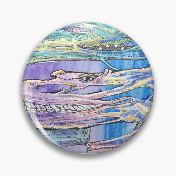 Item preview, Smiling purple monster painting, with teeth designed and sold by CrittersByLola.