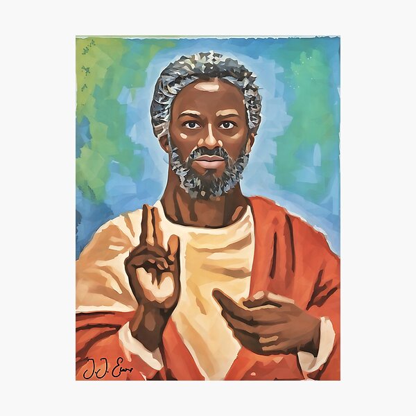 Item preview, J.J. Evans' Black Jesus Painting - Good Times designed and sold by acquiesce13.