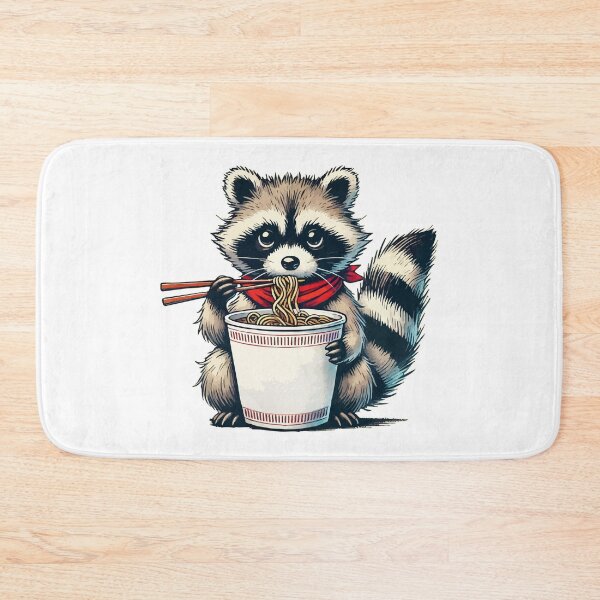 Item preview, Raccoon Eating Raman Noodle Cup designed and sold by TomFrontierArt.
