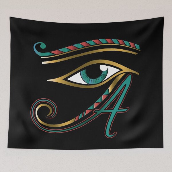 Item preview,    EGYPTIAN EYE OF HORUS - ALPHABET  ART- LETTER 'A' designed and sold by Gihan-Design.