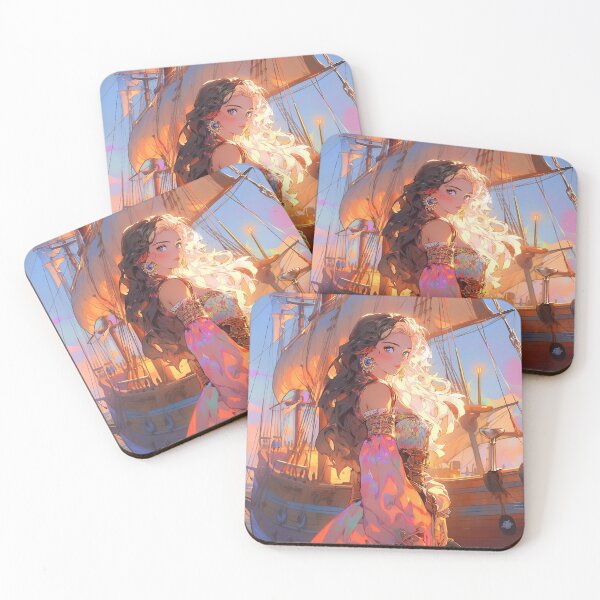 Item preview, Sunset Corset Anime Girl designed and sold by bubblegoth.
