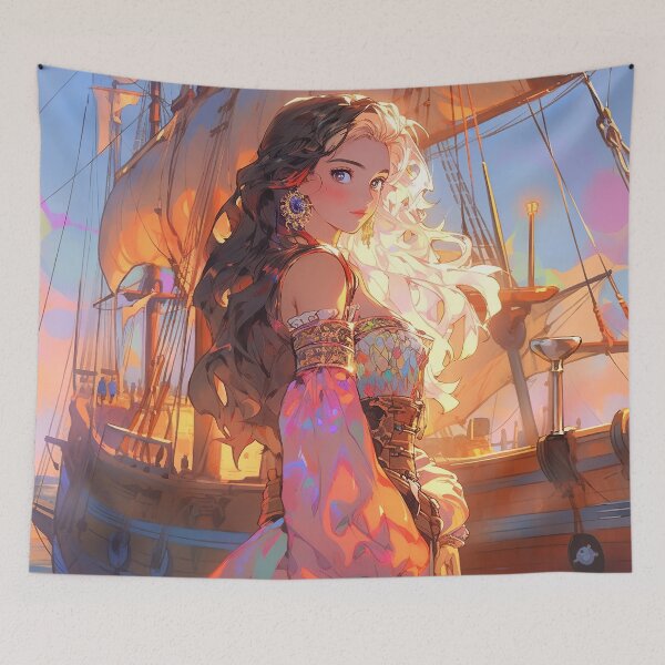 Item preview, Sunset Corset Anime Girl designed and sold by bubblegoth.