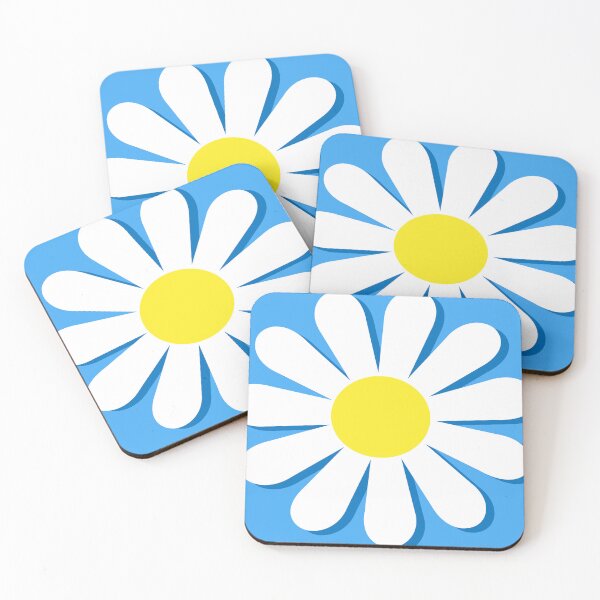 Item preview, Chamomile Flower Illustration with Blue Shadow designed and sold by mozizy.