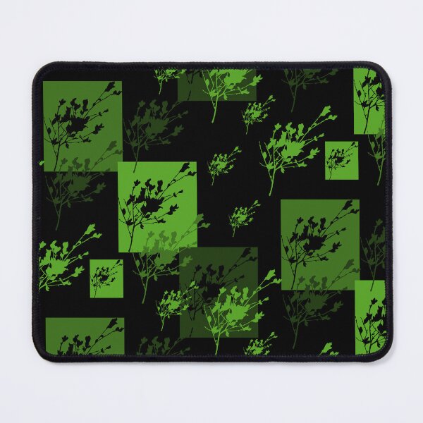 Item preview, Privet Sprig Bright Green 81fc33 on Black Half-Drop designed and sold by Art in My Loft.