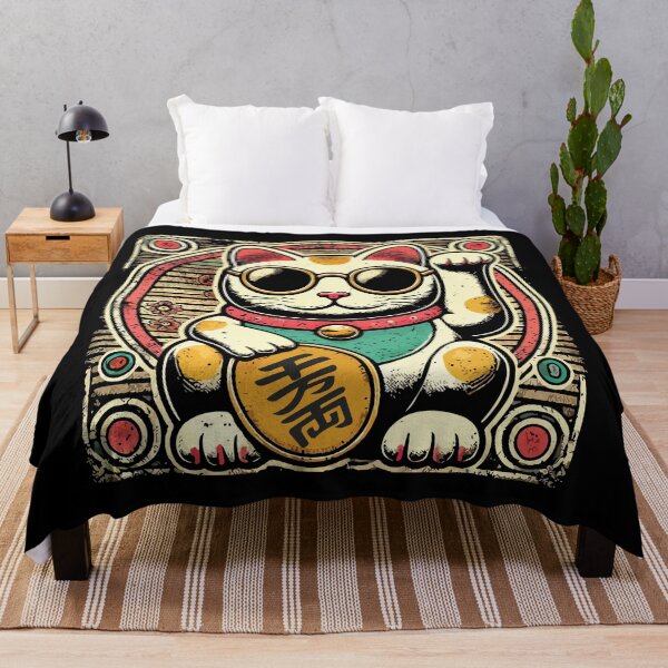 Item preview, Cute Vintage Maneki Neko Lucky Cat, Success Money Motivation designed and sold by chantastical.