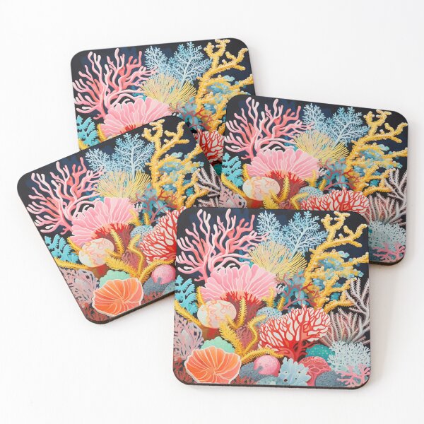Item preview, Citrus Coral Reef Digital Artwork designed and sold by zolarche.