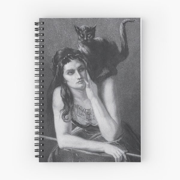 Item preview, Young Woman With a Cat on Her Shoulder, Ancient Engraving for Print Maker Auguste Danse in 1875 ~ Remastered in HD | Witchy Altar Wall Vintage Victorian  designed and sold by Arwen-Art.