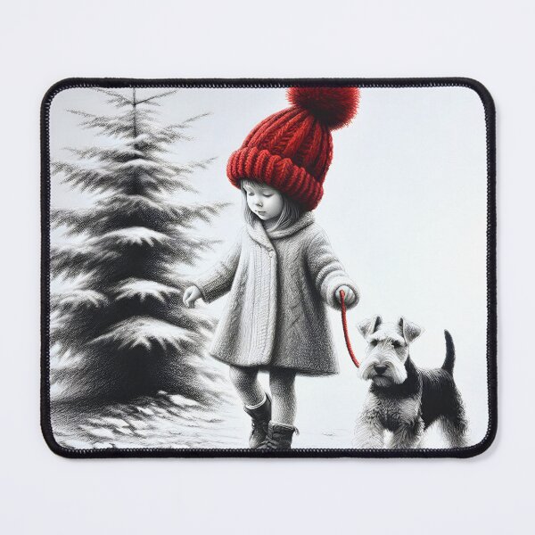 Item preview, Little Girl With a Welsh Terrier designed and sold by Maria Dryfhout.