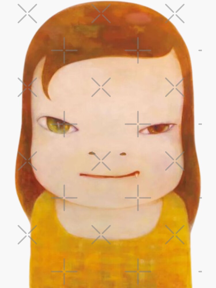 Thumbnail 3 of 3, Sticker, Funny Art Nara Yoshimoto designed and sold by BrandsFire.