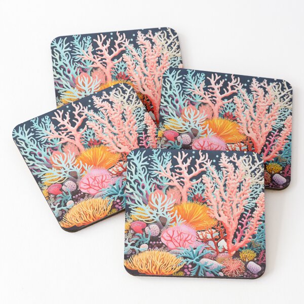 Item preview, Citrus Coral Reef Digital Artwork designed and sold by zolarche.