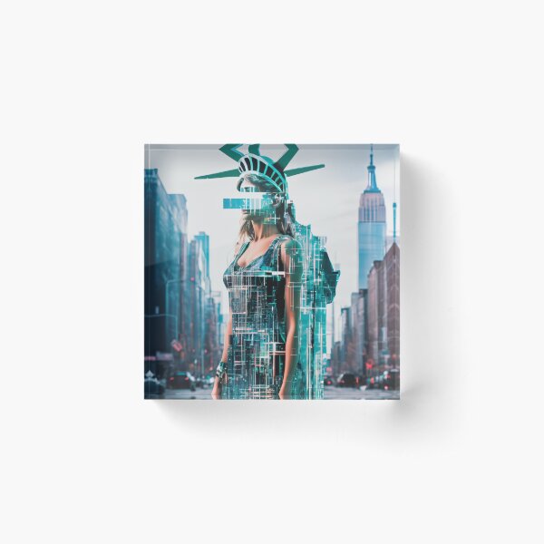 Glitch - Liberty Acrylic Block
