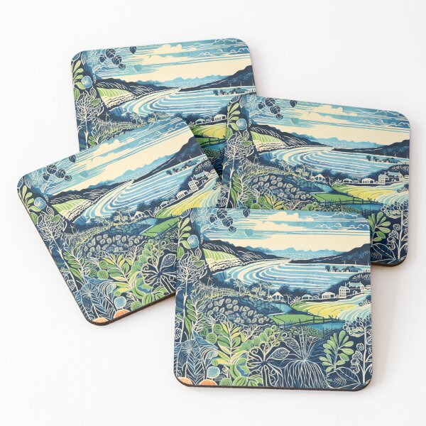 Item preview, Cornish Seascape Linocut Artwork  designed and sold by zolarche.