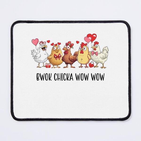 Aperçu de l'œuvre chicken lovers bwok chicka wow wow valentines créée et vendue par 21DashDesigns.