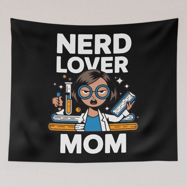 Item preview, Nerd Lover Mom - Geeky Science Mom with Books and Lab Gear designed and sold by Prime-Studio.