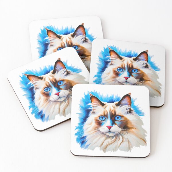 Item preview, Modern Art Ragdoll Cat – A Graceful Feline in Contemporary Style designed and sold by Fredster1966.