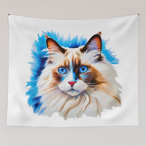 Item preview, Modern Art Ragdoll Cat – A Graceful Feline in Contemporary Style designed and sold by Fredster1966.