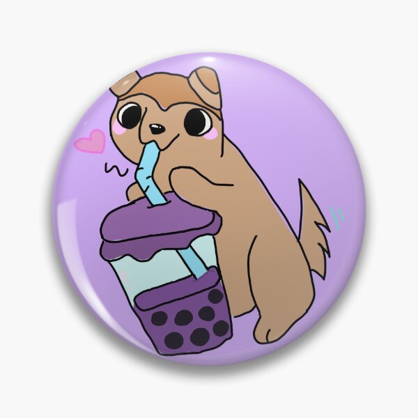 Item preview, Pomeranian with Ube Boba designed and sold by Animal-Barn.