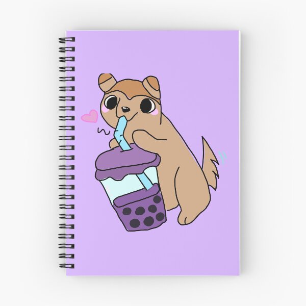 Item preview, Pomeranian with Ube Boba designed and sold by Animal-Barn.