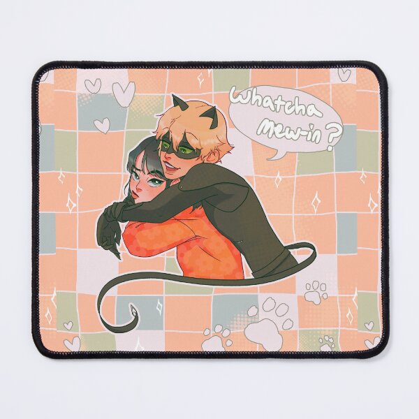 Item preview, "watcha mew-in?" catboy and girl designed and sold by queenlypirate.