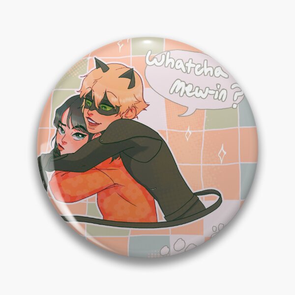 Item preview, "watcha mew-in?" catboy and girl designed and sold by queenlypirate.