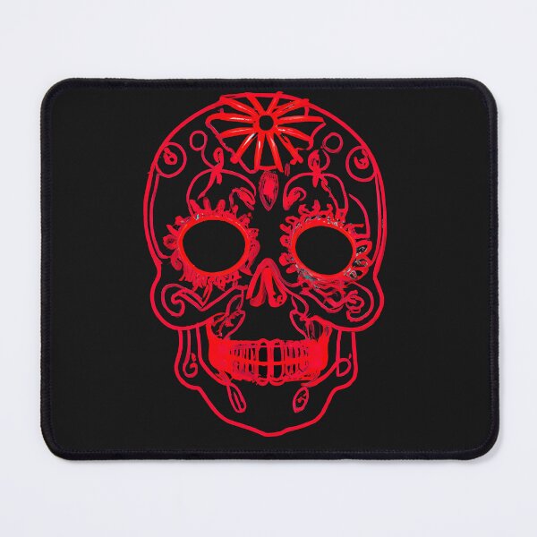 Item preview, Dia de los Muertos Skull in Red Outline designed and sold by X-Peri-Merch.