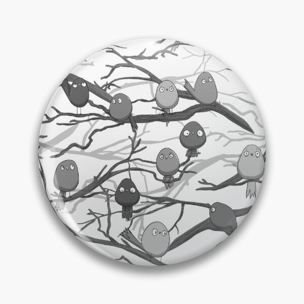 Item preview, Birds on Branches Monochrome designed and sold by Wubsys.