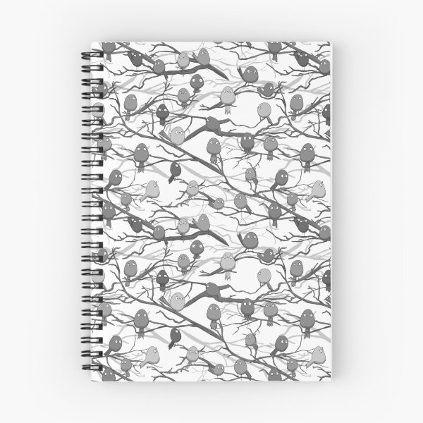 Item preview, Pájaros en las ramas monocromo designed and sold by Wubsys.