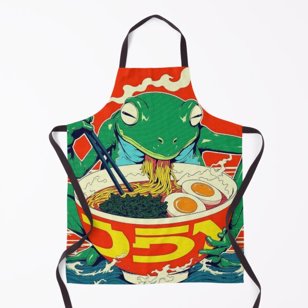 Item preview, Frog Eating Ramen Kawaii Japanese Noodles designed and sold by minstore.