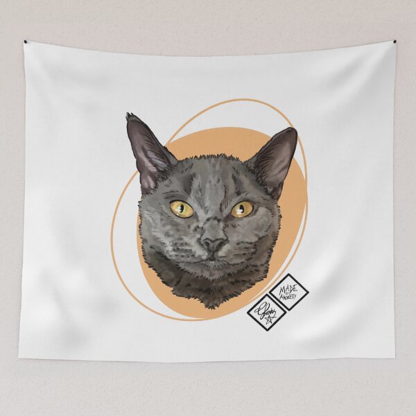 Item preview, Grey Beauty: Rescue cat designed and sold by Made-by-Anxiety.