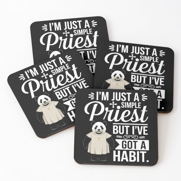 Item preview, I'm Just A Simple Priest But I've Got A Habit - Panda Priest designed and sold by Prime-Studio.