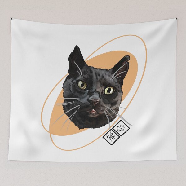 Item preview, Ruffed up black cat: Rescue designed and sold by Made-by-Anxiety.