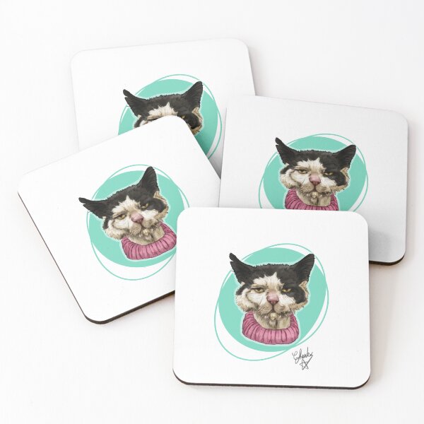 Item preview, Resting cat face: Rescue cat designed and sold by Made-by-Anxiety.