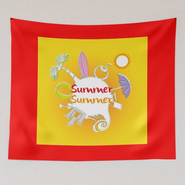 Item preview, Illustration of message, internet post, summer theme tropical beach, vacation. Ideal for tourism and travel materials designed and sold by LucianoCosmo.
