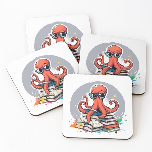 Item preview, The Cartoony OCTAPUS Reading Books,funny tshirt designed and sold by idizayilstore.