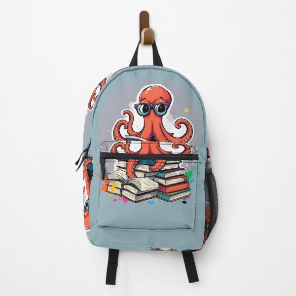 Item preview, The Cartoony OCTAPUS Reading Books,funny tshirt designed and sold by idizayilstore.