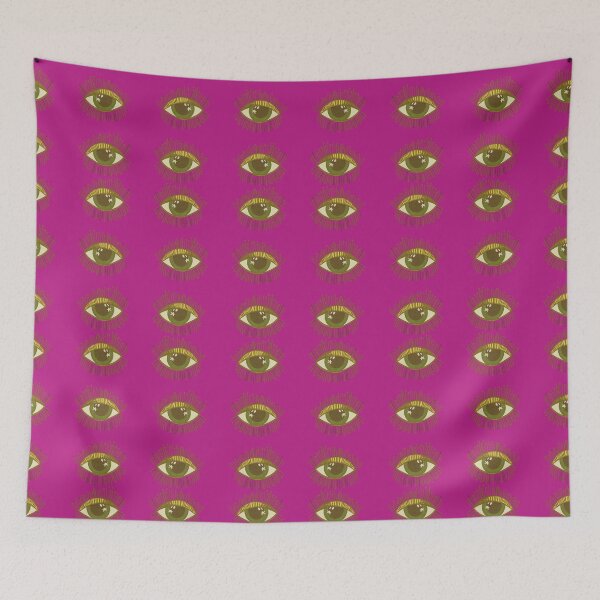 Item preview, Evil eye Pattern for College Dorm Decor 90s illustrator Jemma Jamie SKidmore  designed and sold by Jemma Jamie Skidmore.