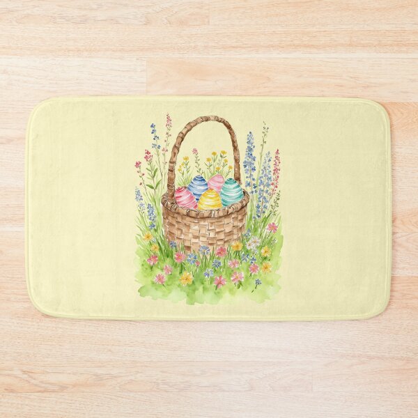 Item preview, Easter Basket Spring Colorful Watercolor designed and sold by Magnolia Valley Art.