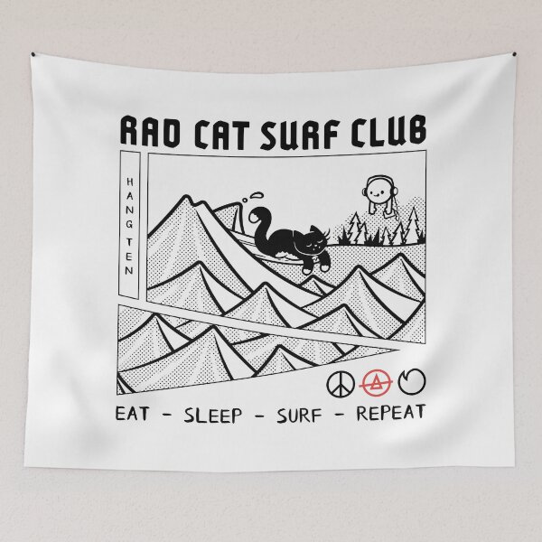 Item preview, Rad Cat Surf Club designed and sold by Foksy Art.
