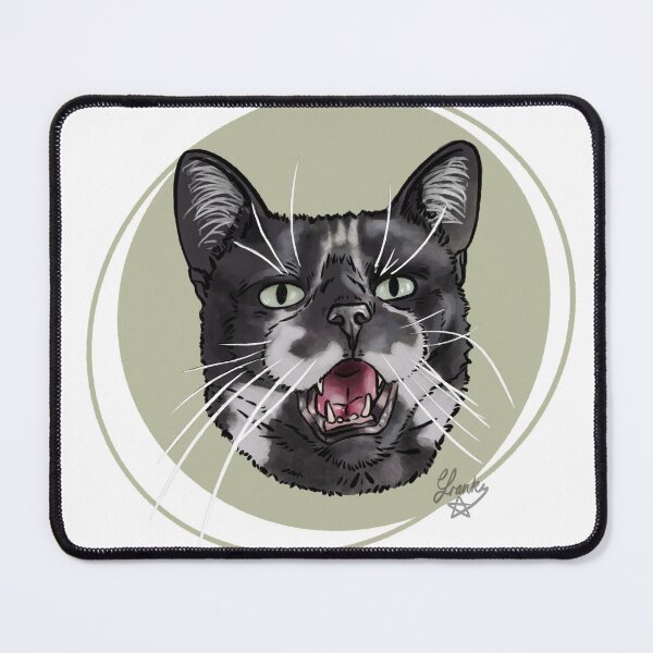 Item preview, Open mouthed: Rescue cat designed and sold by Made-by-Anxiety.