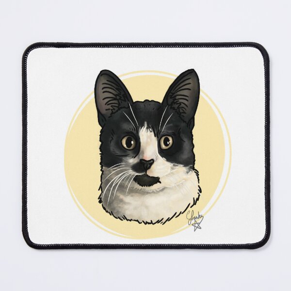 Item preview, Perky Black and white cat: Rescue cat designed and sold by Made-by-Anxiety.